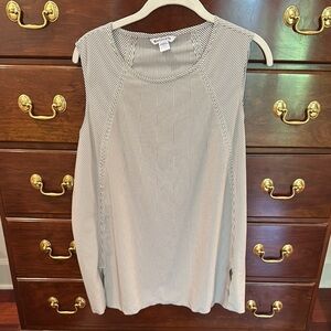 Athleta Black and White Striped Tank Top